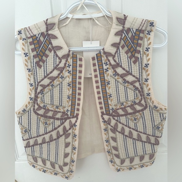 Mango Tops - Mango Quilted Embroidered Vest